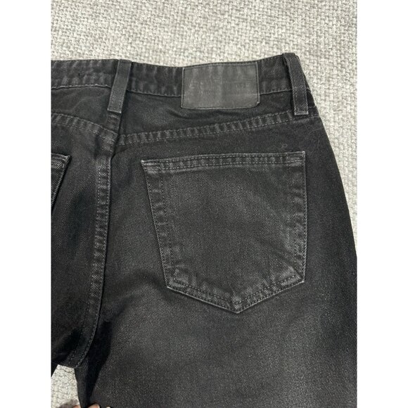 Grlfrnd Jeans Womens 24 28x31 Black Hailey Coated Low Rise Slim Boot Slit - Picture 13 of 13